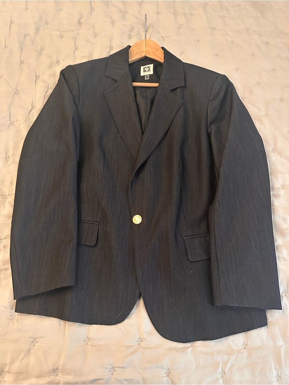 Anne Klein Black Men's Single-Button Blazer